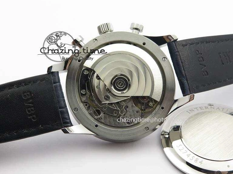 MIROTIME 0715 UrbanStyle Portuguese IW371446 ZF 1:1 Best Edition SS White Dial Blue Markers On Blue Leather Strap  A79350 V 7270